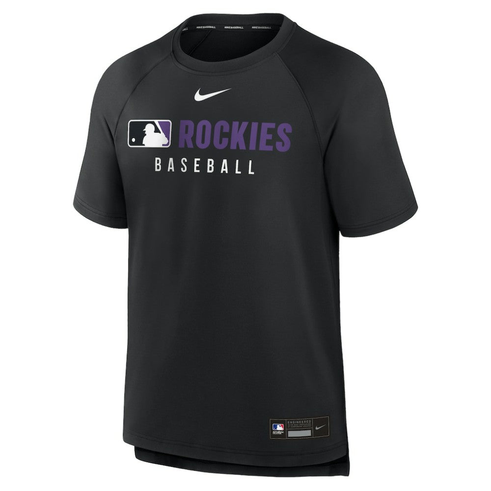 Colorado Rockies Nike Authentic Collection Pregame Raglan Dri-FIT T-Shirt - MLB