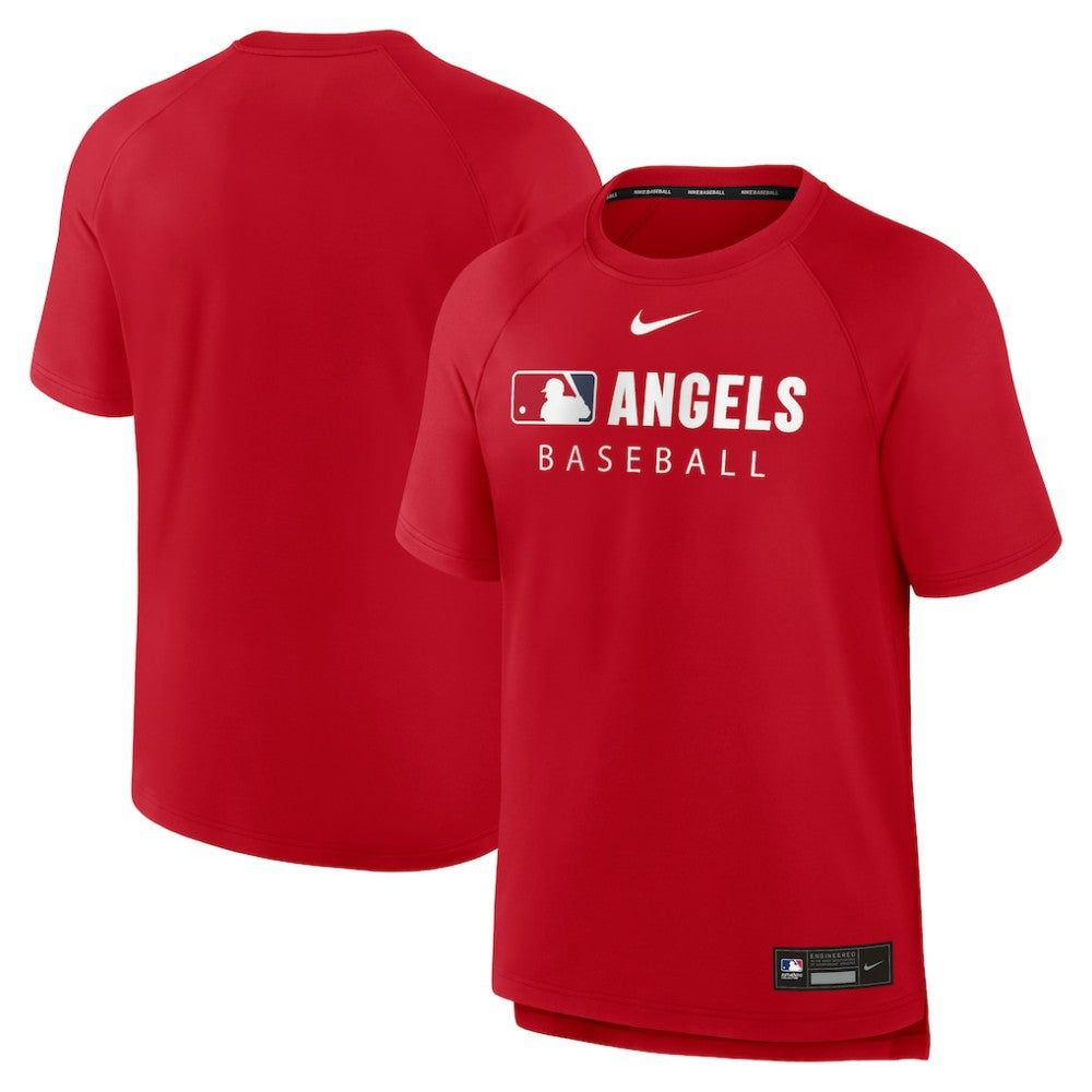 Los Angeles Angels Nike Authentic Collection Pregame Raglan Dri-FIT T-Shirt - MLB