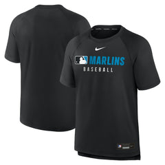 Miami Marlins Nike Authentic Collection Pregame Raglan Dri-FIT T-Shirt - MLB