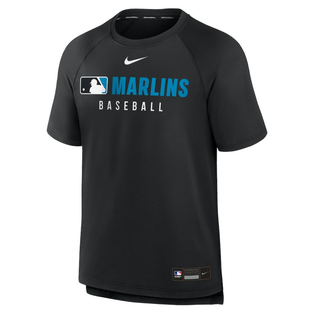 Miami Marlins Nike Authentic Collection Pregame Raglan Dri-FIT T-Shirt - MLB