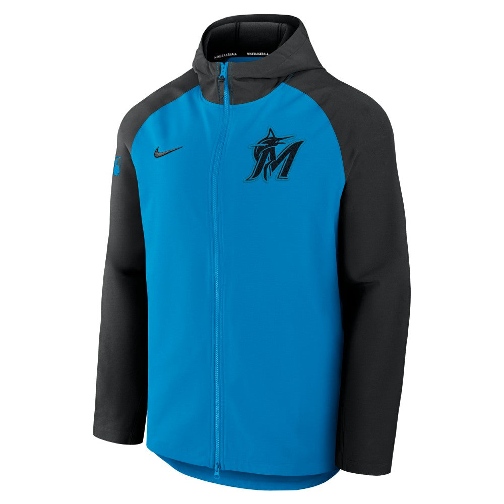 Miami Marlins Nike Authentic Collection Raglan Performance Full-Zip Jacket - MLB