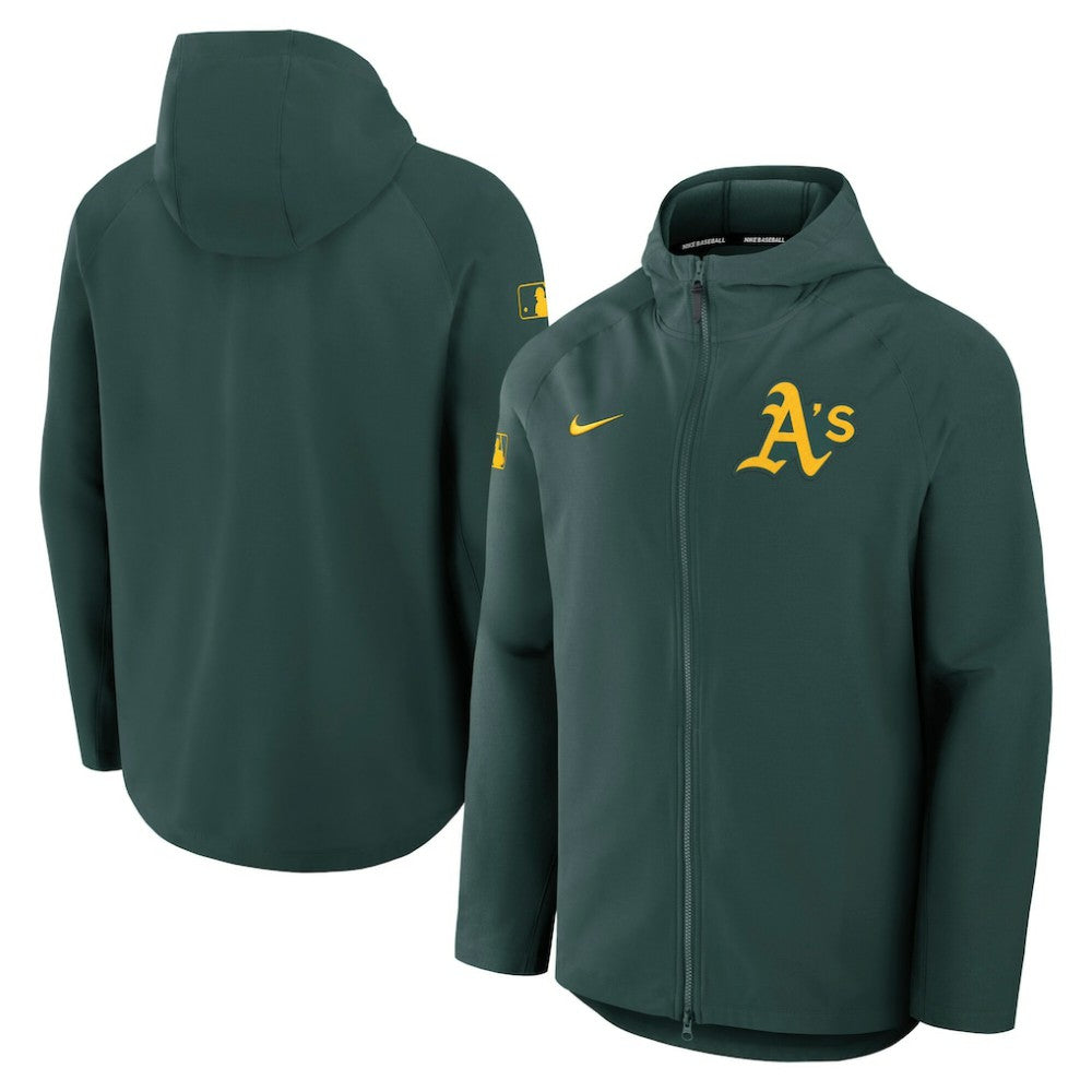 Athletics Nike Authentic Collection Raglan Performance Full-Zip Jacket - MLB