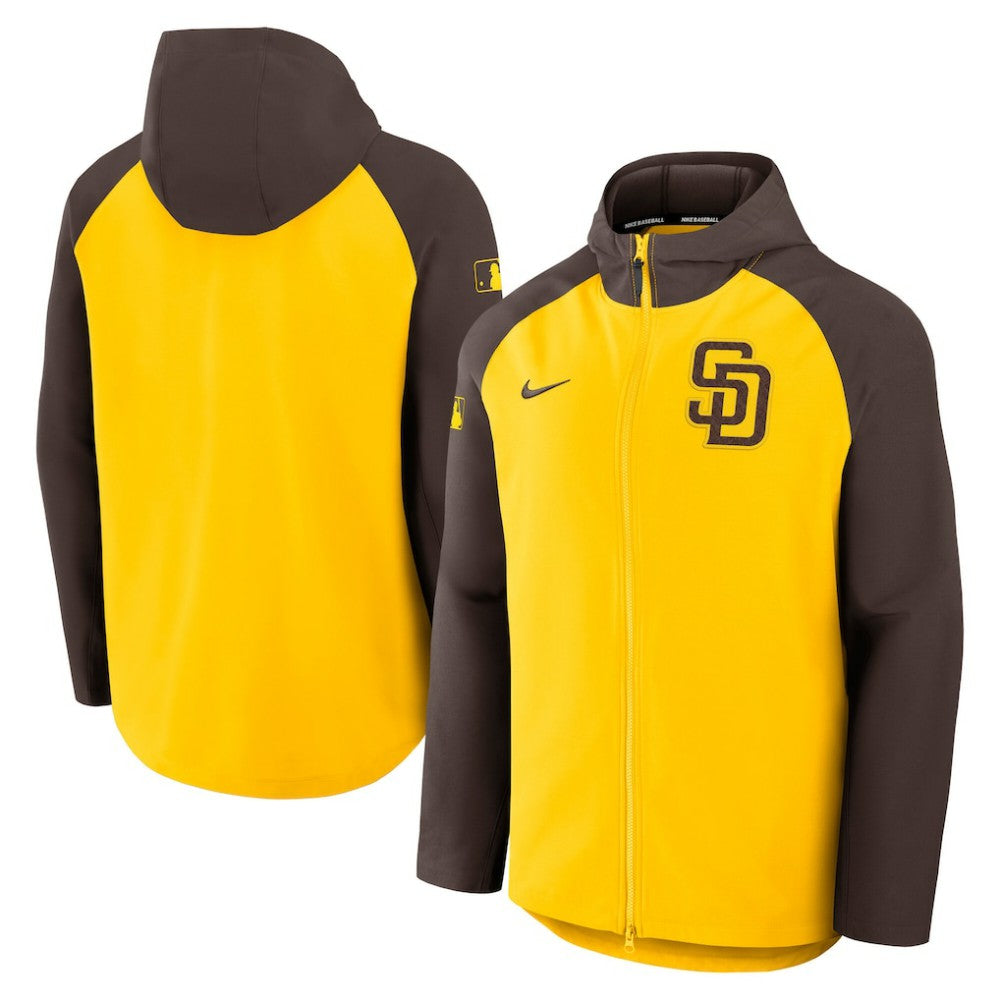 San Diego Padres Nike Authentic Collection Raglan Performance Full-Zip Jacket - MLB