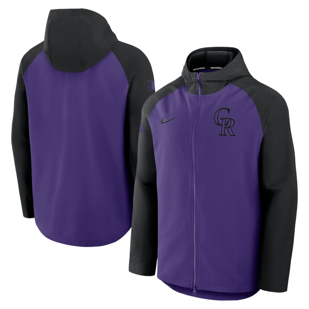 Colorado Rockies Nike Authentic Collection Raglan Performance Full-Zip Jacket - MLB