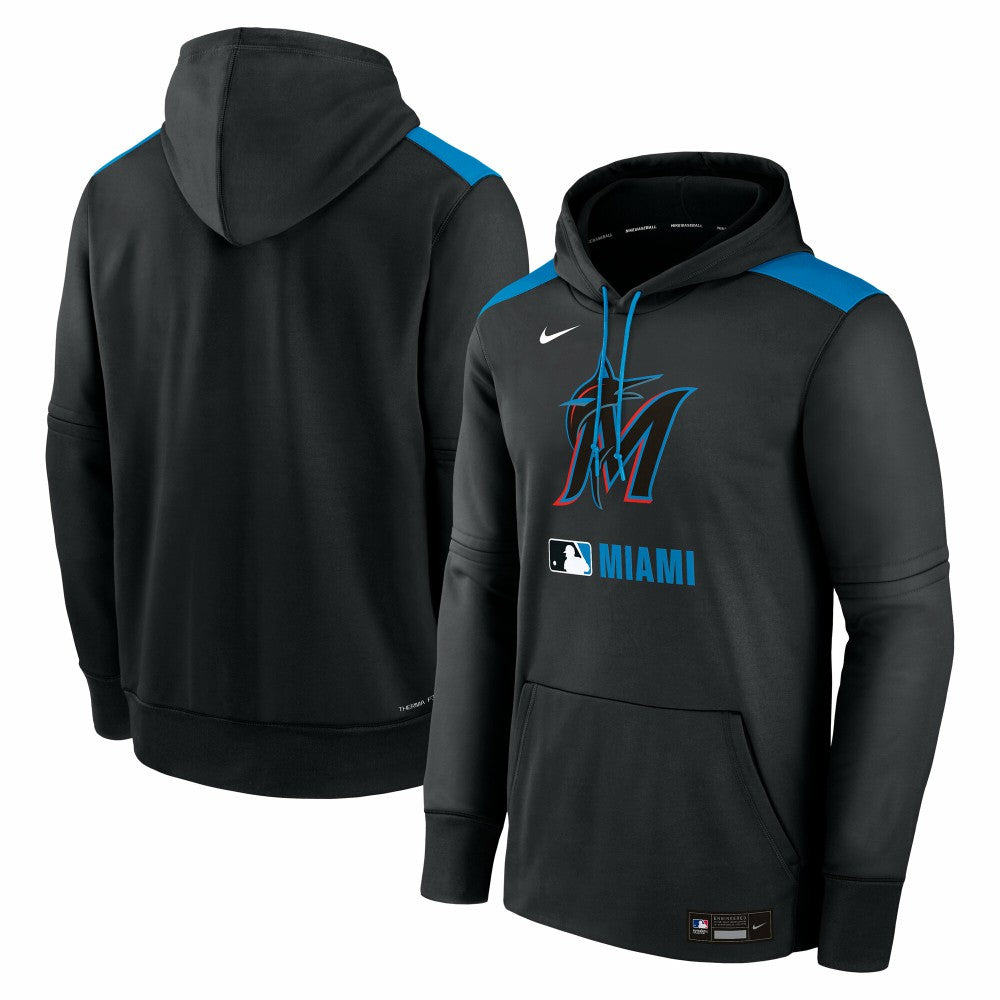 Miami Marlins Nike Authentic Collection Performance Pullover Hoodie - MLB