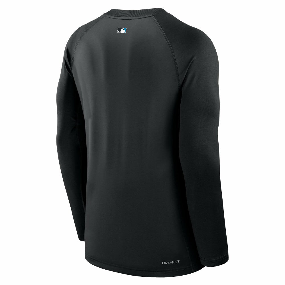 Miami Marlins Nike Authentic Collection Game Time Raglan Dri-FIT Long Sleeve T-Shirt - MLB
