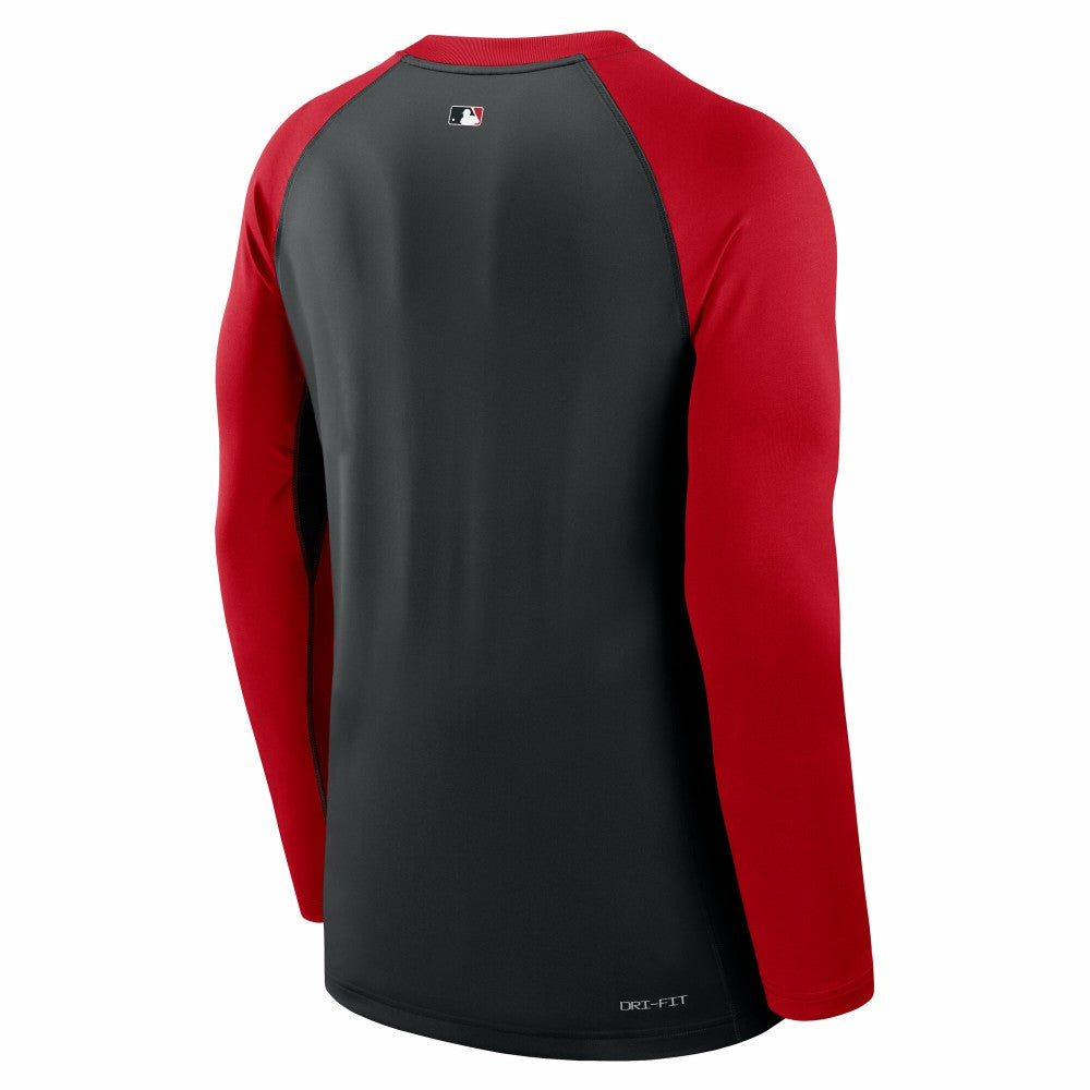 Cincinnati Reds Nike Authentic Collection Game Time Raglan Dri-FIT Long Sleeve T-Shirt - MLB