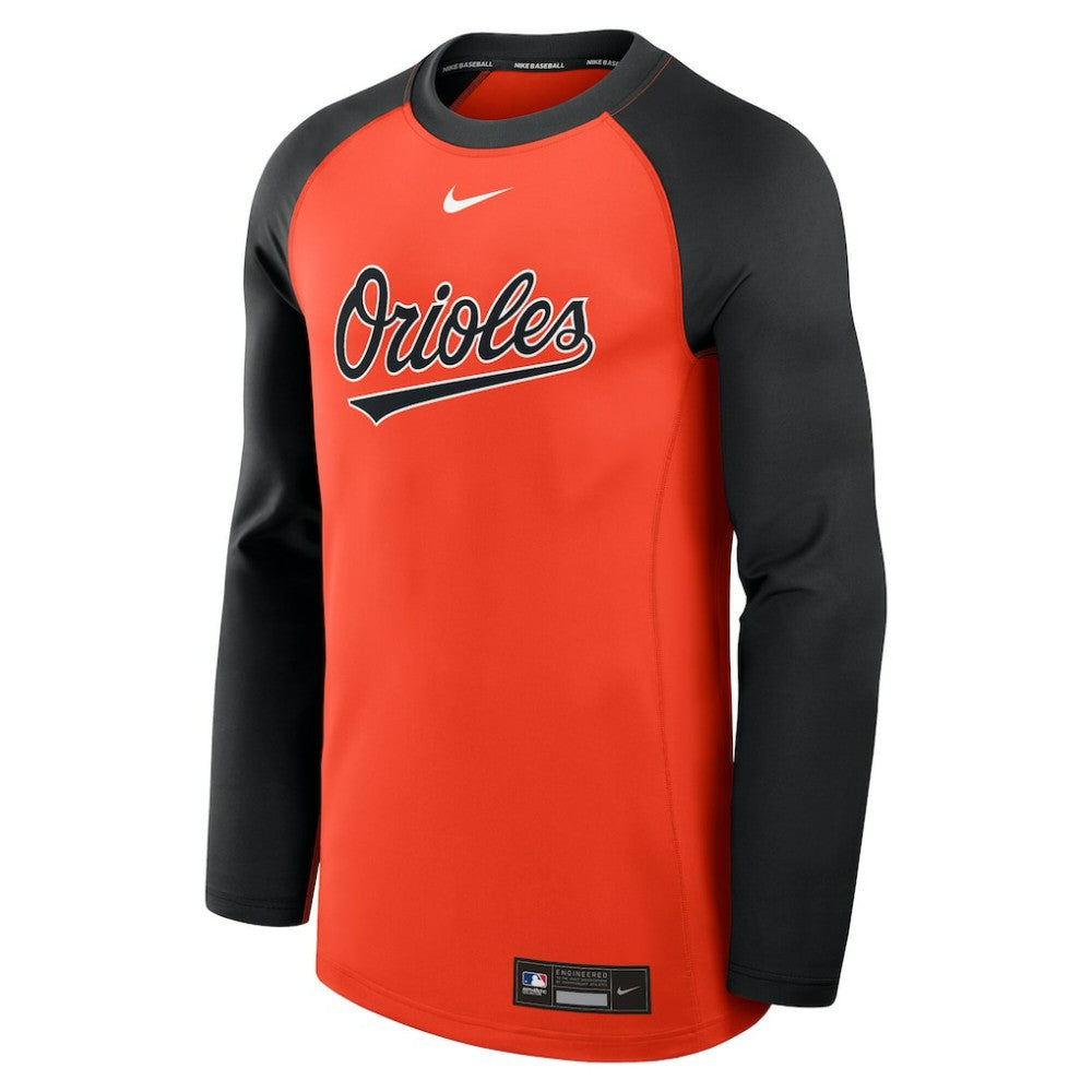 Baltimore Orioles Nike Authentic Collection Game Time Raglan Dri-FIT Long Sleeve T-Shirt - MLB