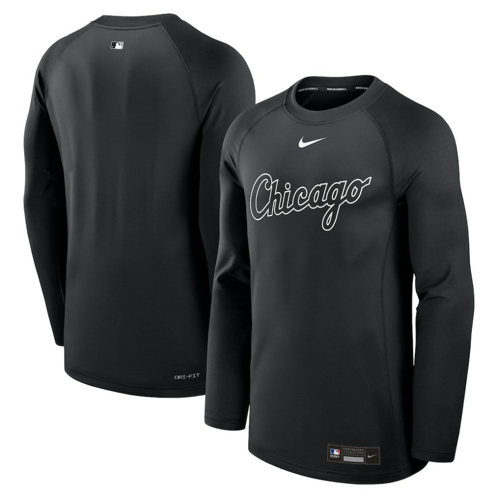 Chicago White Sox Nike Authentic Collection Game Time Raglan Dri-FIT Long Sleeve T-Shirt - MLB