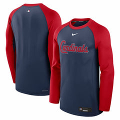 St. Louis Cardinals Nike Authentic Collection Game Time Raglan Dri-FIT Long Sleeve T-Shirt - MLB