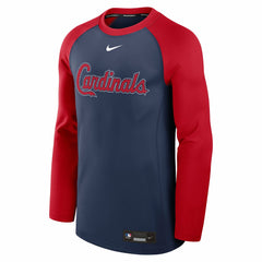 St. Louis Cardinals Nike Authentic Collection Game Time Raglan Dri-FIT Long Sleeve T-Shirt - MLB