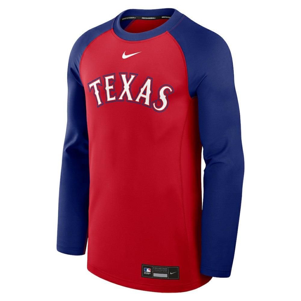 Texas Rangers Nike Authentic Collection Game Time Raglan Dri-FIT Long Sleeve T-Shirt - MLB
