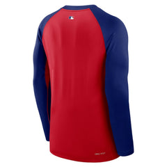 Texas Rangers Nike Authentic Collection Game Time Raglan Dri-FIT Long Sleeve T-Shirt - MLB