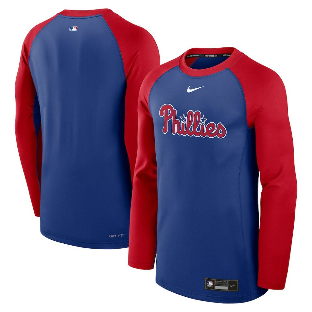 Philadelphia Phillies Nike Authentic Collection Game Time Raglan Performance Long Sleeve T-Shirt - MLB