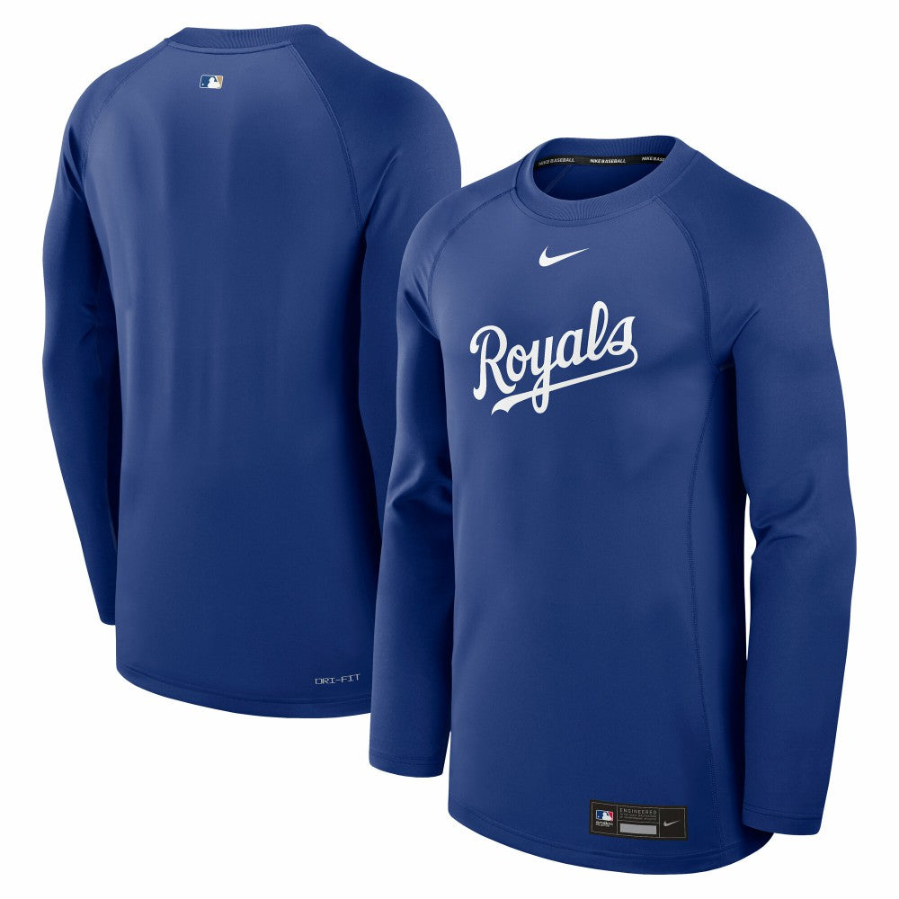 Kansas City Royals Nike Authentic Collection Game Time Raglan Dri-FIT Long Sleeve T-Shirt - MLB
