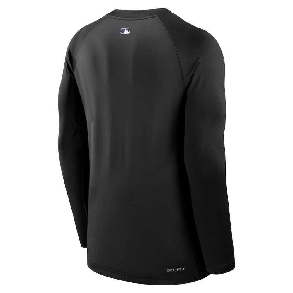 Colorado Rockies Nike Authentic Collection Game Time Raglan Dri-FIT Long Sleeve T-Shirt - MLB