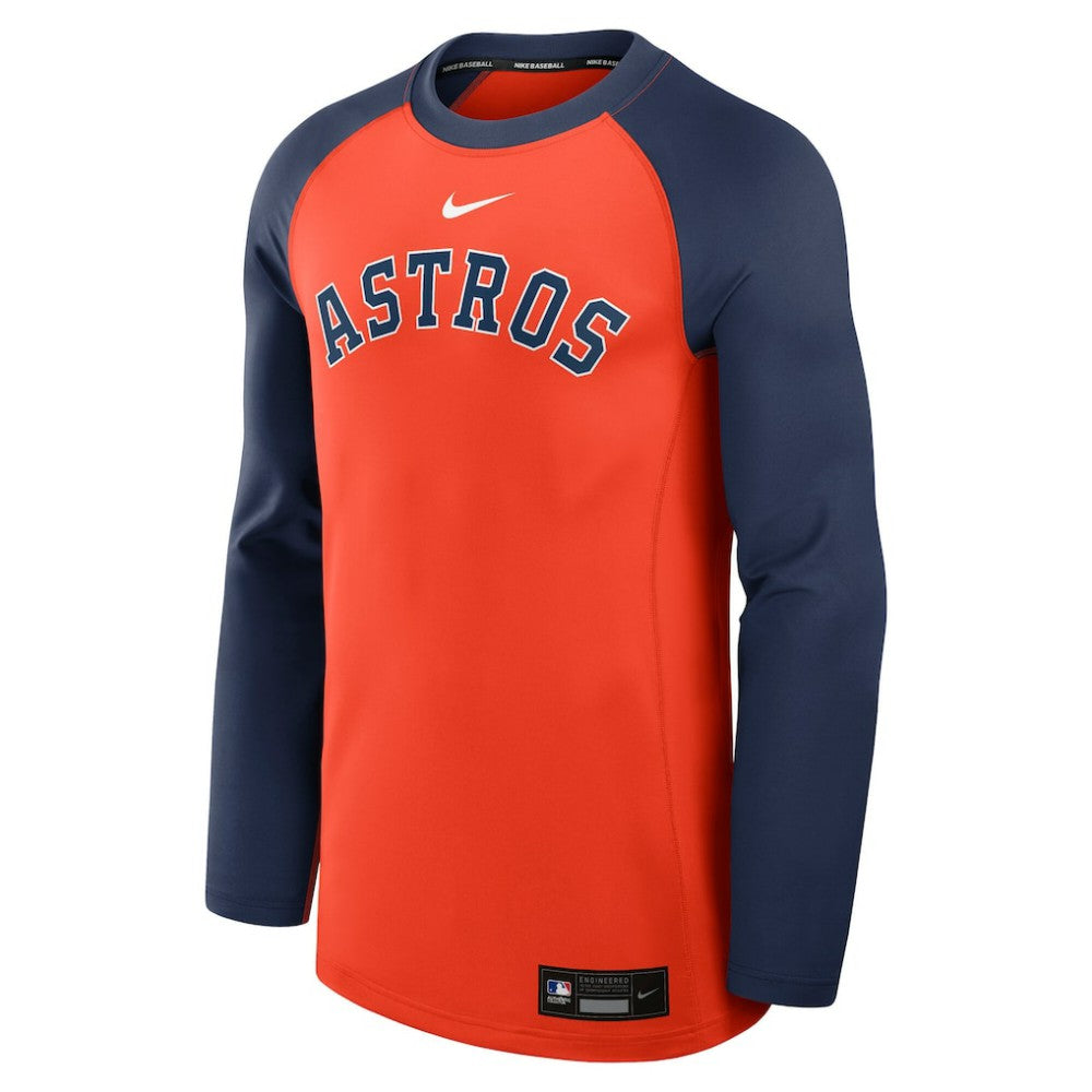 Houston Astros Nike Authentic Collection Game Time Raglan Dri-FIT Long Sleeve T-Shirt - MLB
