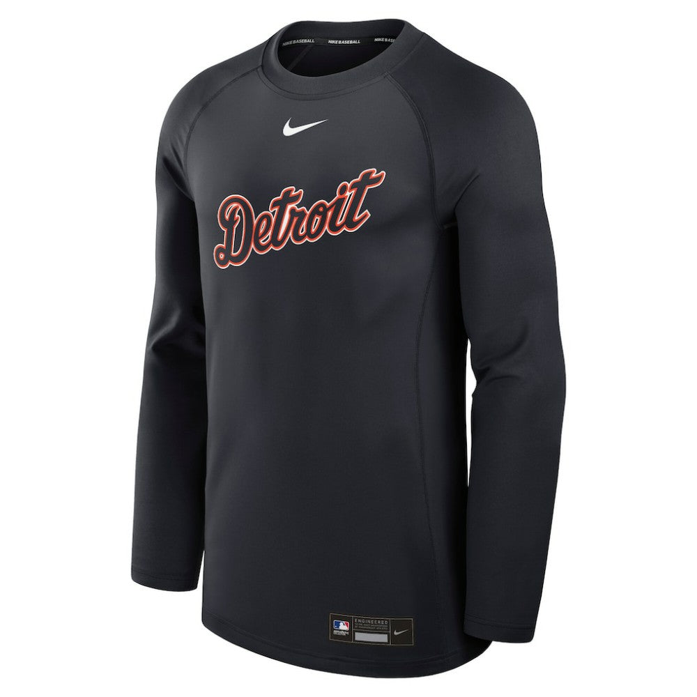 Detroit Tigers Nike Authentic Collection Game Time Raglan Dri-FIT Long Sleeve T-Shirt - MLB