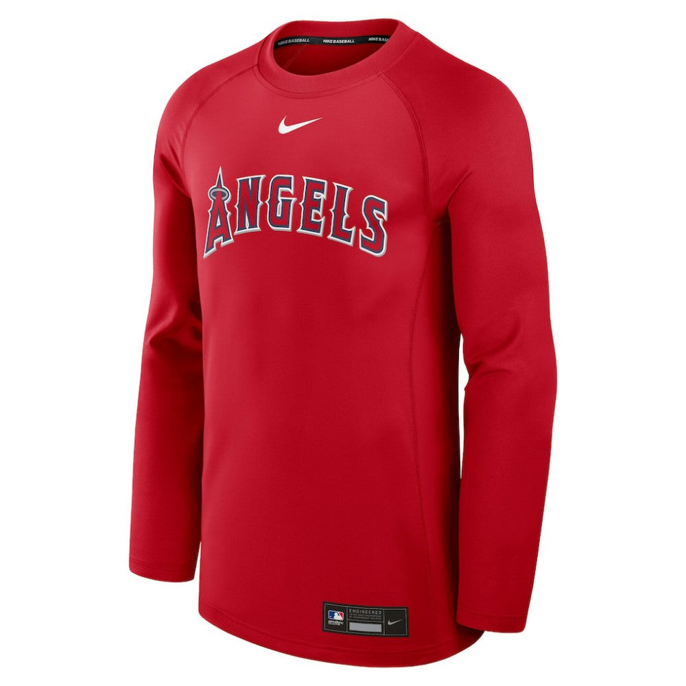 Los Angeles Angels Nike Authentic Collection Game Time Raglan Dri-FIT Long Sleeve T-Shirt - MLB