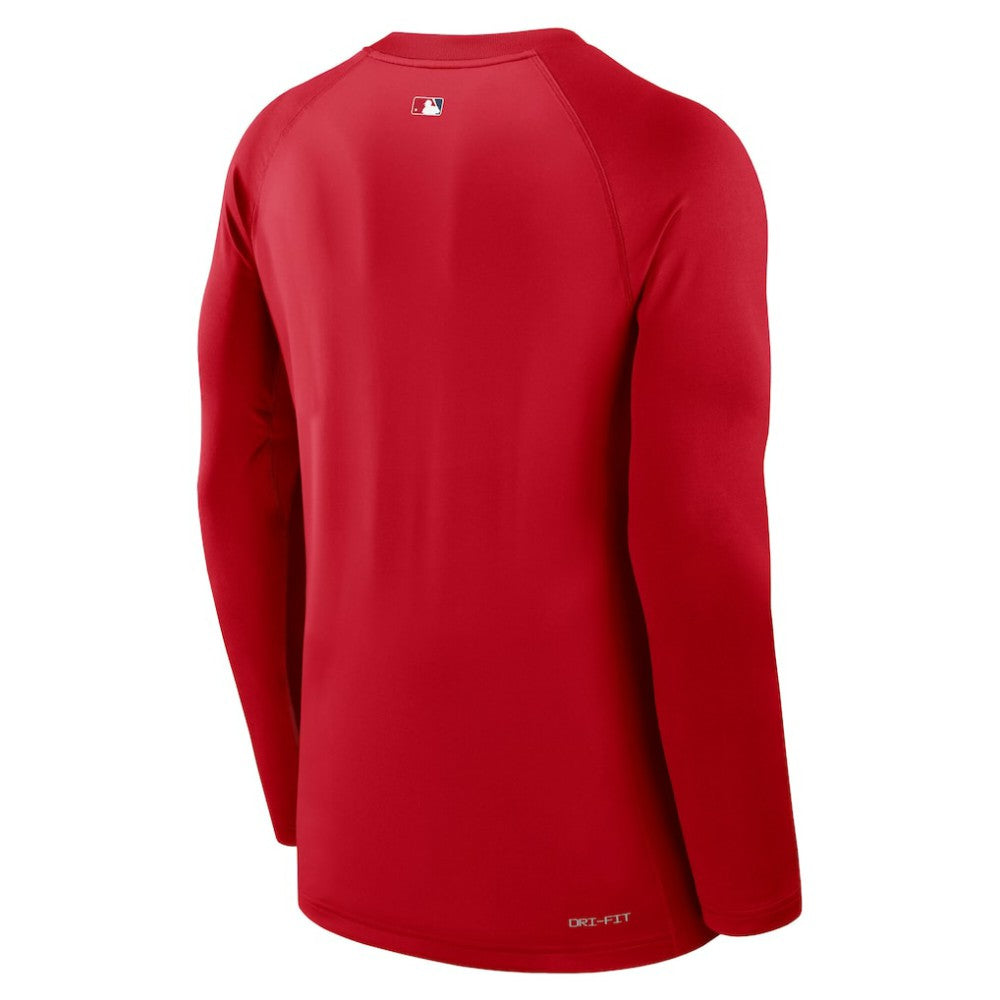 Los Angeles Angels Nike Authentic Collection Game Time Raglan Dri-FIT Long Sleeve T-Shirt - MLB