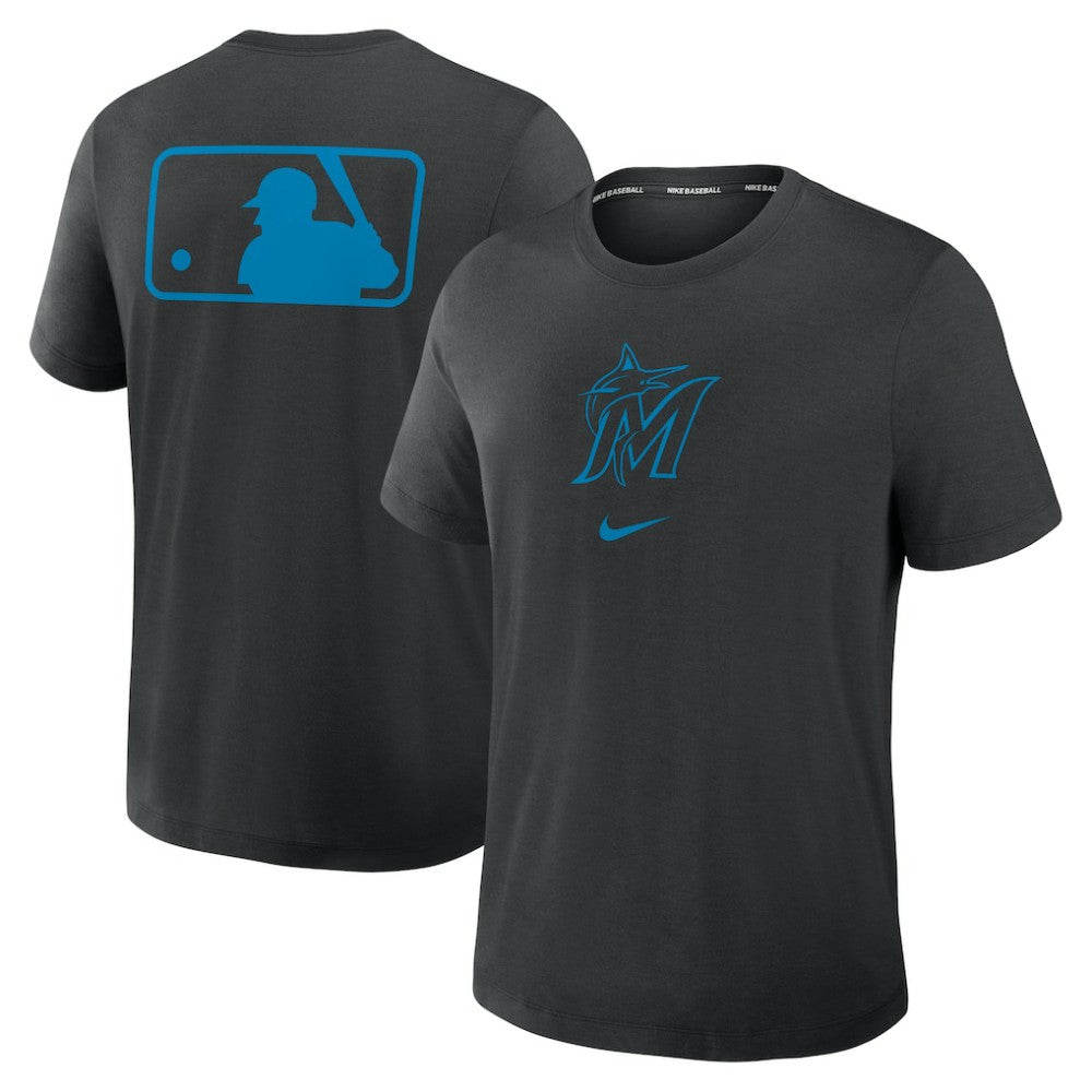 Miami Marlins Nike Authentic Collection Early Work Tri-Blend Dri-FIT T-Shirt - MLB