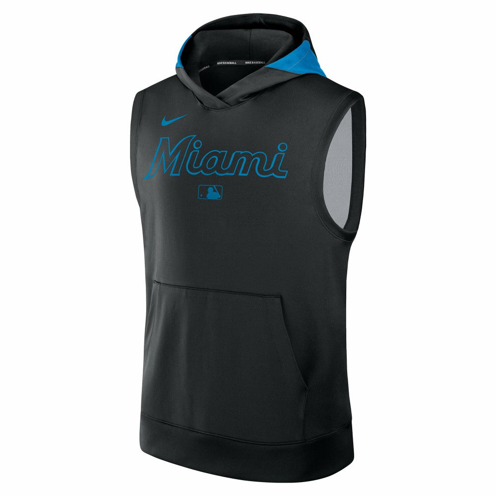 Miami Marlins Nike Authentic Collection Dri-FIT Sleeveless Hoodie - MLB