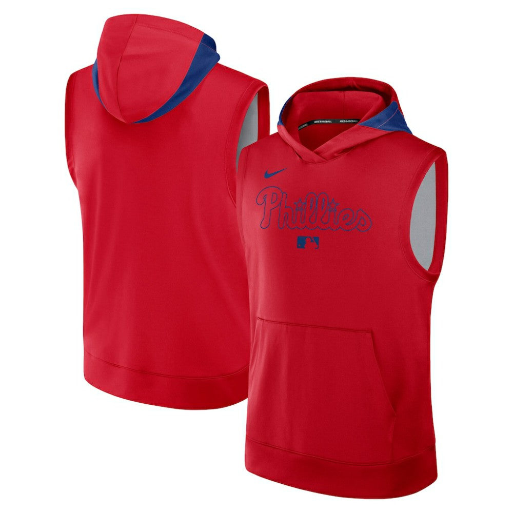 Philadelphia Phillies Nike Authentic Collection Dri-FIT Sleeveless Hoodie - MLB