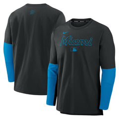Miami Marlins Nike Authentic Collection Player Dri-FIT Lightweight Pullover  - MLB