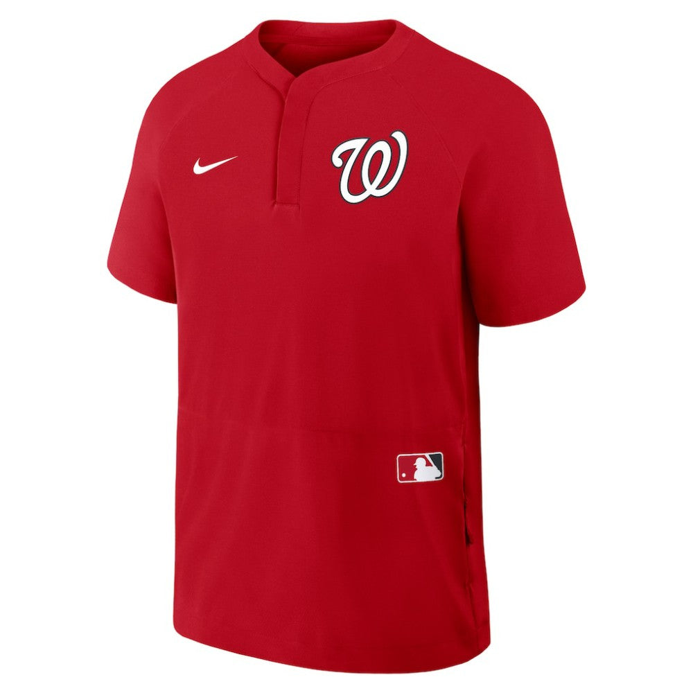 Washington Nationals Nike Authentic Collection Raglan Short Sleeve Windshirt - MLB