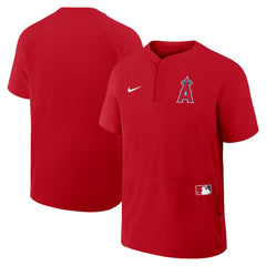 Los Angeles Angels Nike Authentic Collection Raglan Short Sleeve Windshirt - MLB