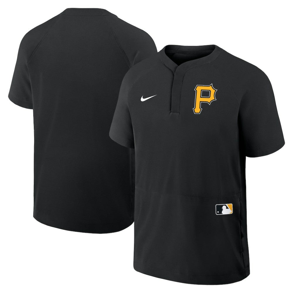 Pittsburgh Pirates Nike Authentic Collection Raglan Short Sleeve Windshirt - MLB