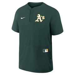 Athletics Nike Authentic Collection Raglan Short Sleeve Windshirt - MLB