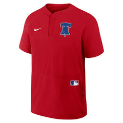 Philadelphia Phillies Nike Authentic Collection Raglan Short Sleeve Windshirt - MLB