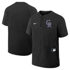 Colorado Rockies Nike Authentic Collection Raglan Short Sleeve Windshirt - MLB