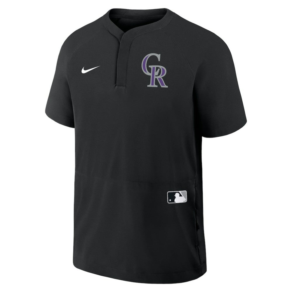 Colorado Rockies Nike Authentic Collection Raglan Short Sleeve Windshirt - MLB