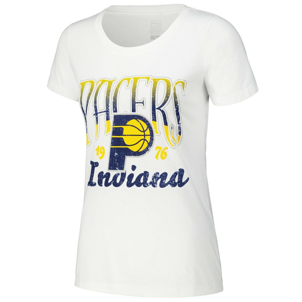 Indiana Pacers Stadium Essentials Women's Sky High T-Shirt White - NBA