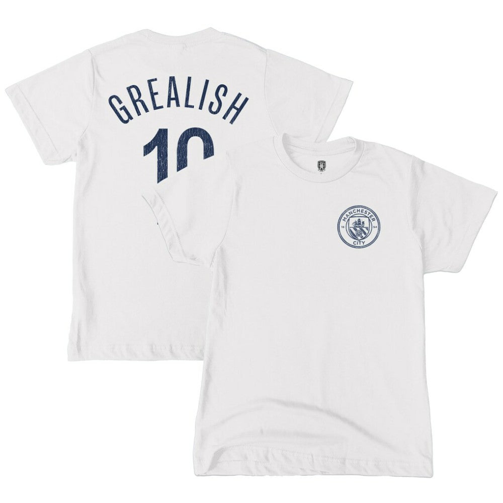 Jack Grealish Manchester City 1863FC Youth Player T-Shirt White - FIFA World CUP