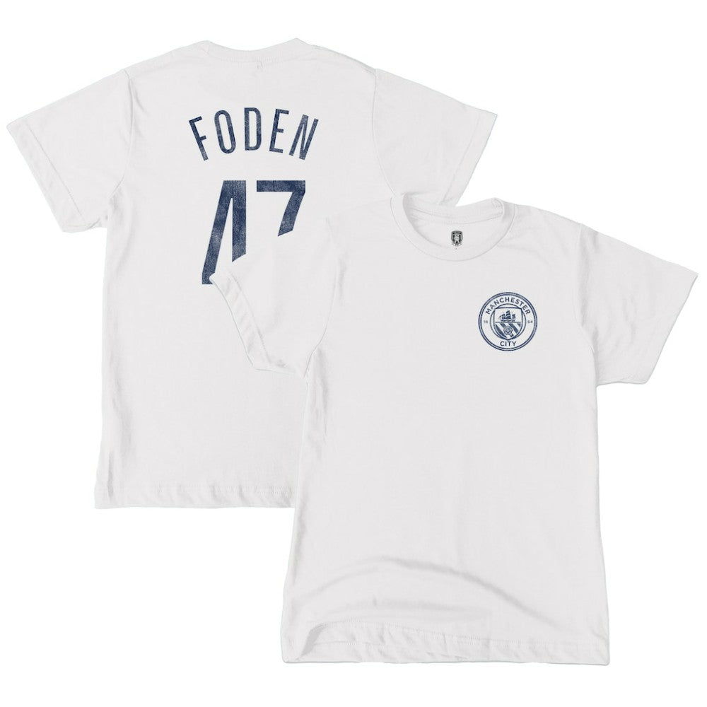 Phil Foden Manchester City 1863FC Youth Player T-Shirt White - FIFA World CUP