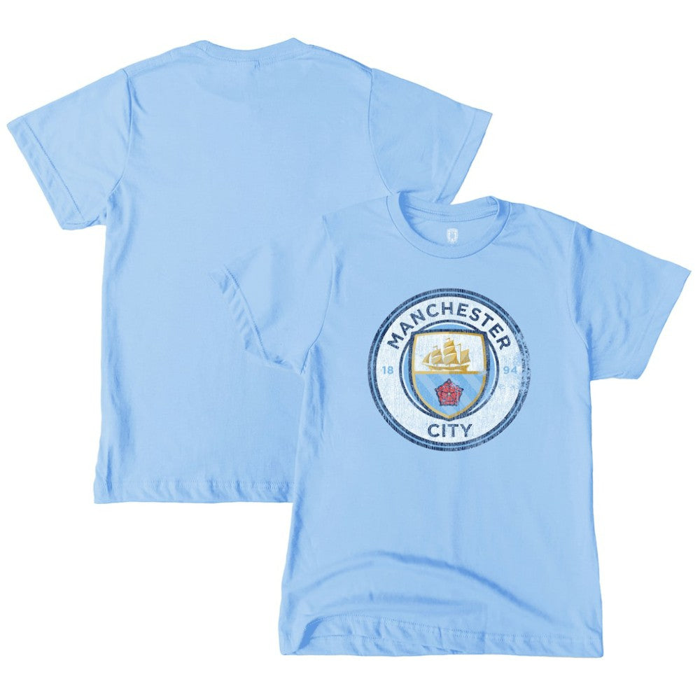 Manchester City 1863FC Youth Color Badge T-Shirt Sky Blue - FIFA World CUP