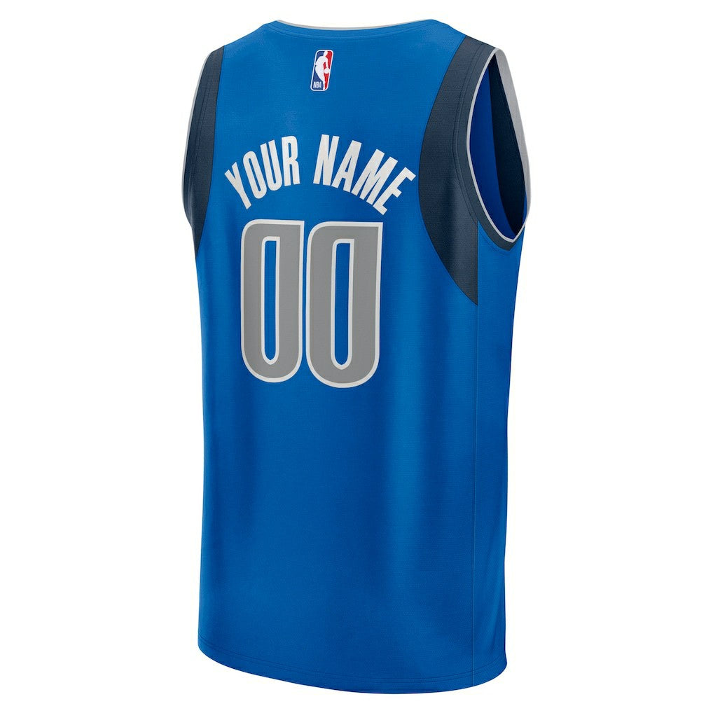 Dallas Mavericks Fast Break Custom Jersey Icon Editi- Blue - NBA