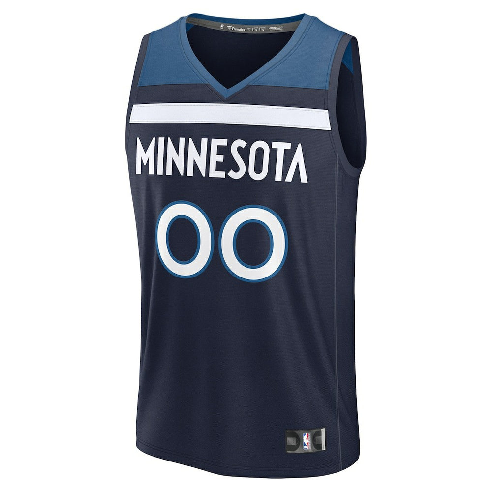 Minnesota Timberwolves Fastbreak Custom Jersey Icon Edition Navy - NBA