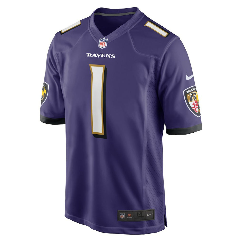 Number 1 Groom Baltimore Ravens Game Jersey Purple | Nike for Sale