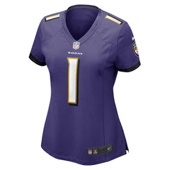 Number 1 Bride Baltimore Ravens Women's Game Jersey Purple | Nike for Sale