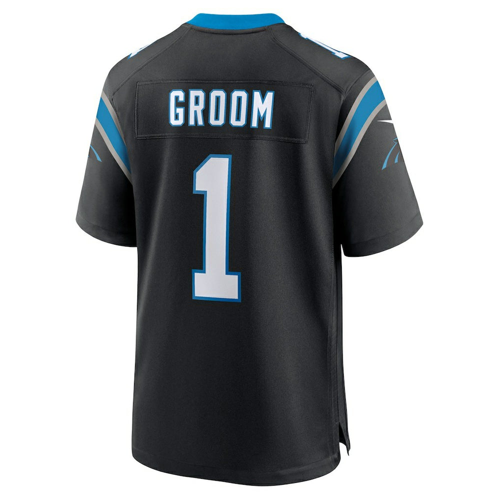 Number 1 Groom Carolina Panthers Game Jersey Black | Nike for Sale