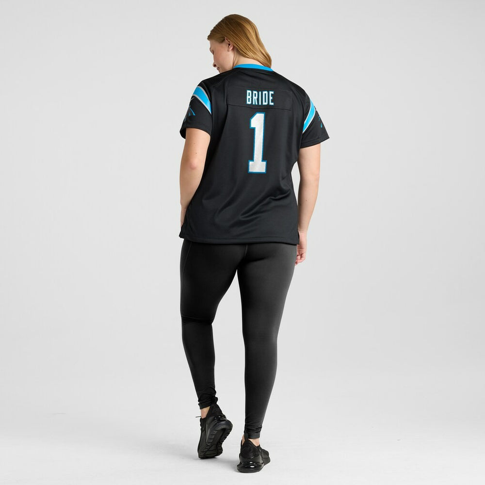 Number 1 Bride Carolina Panthers Women's Game Jersey Black | Nike for Sale