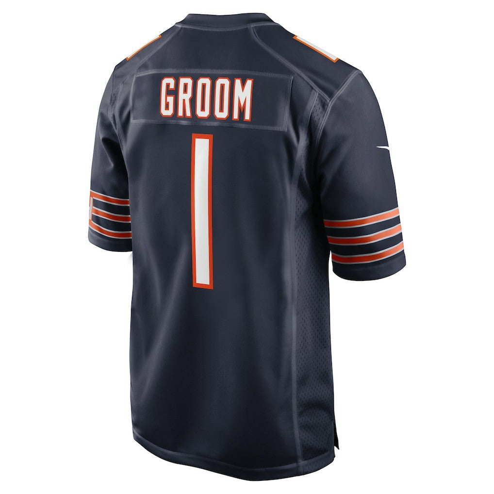 Number 1 Groom Chicago Bears Game Jersey Navy | Nike for Sale