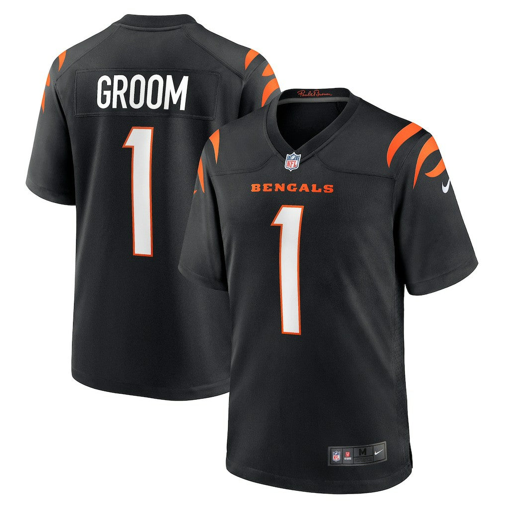 Number 1 Groom Cincinnati Bengals Game Jersey Black | Nike for Sale