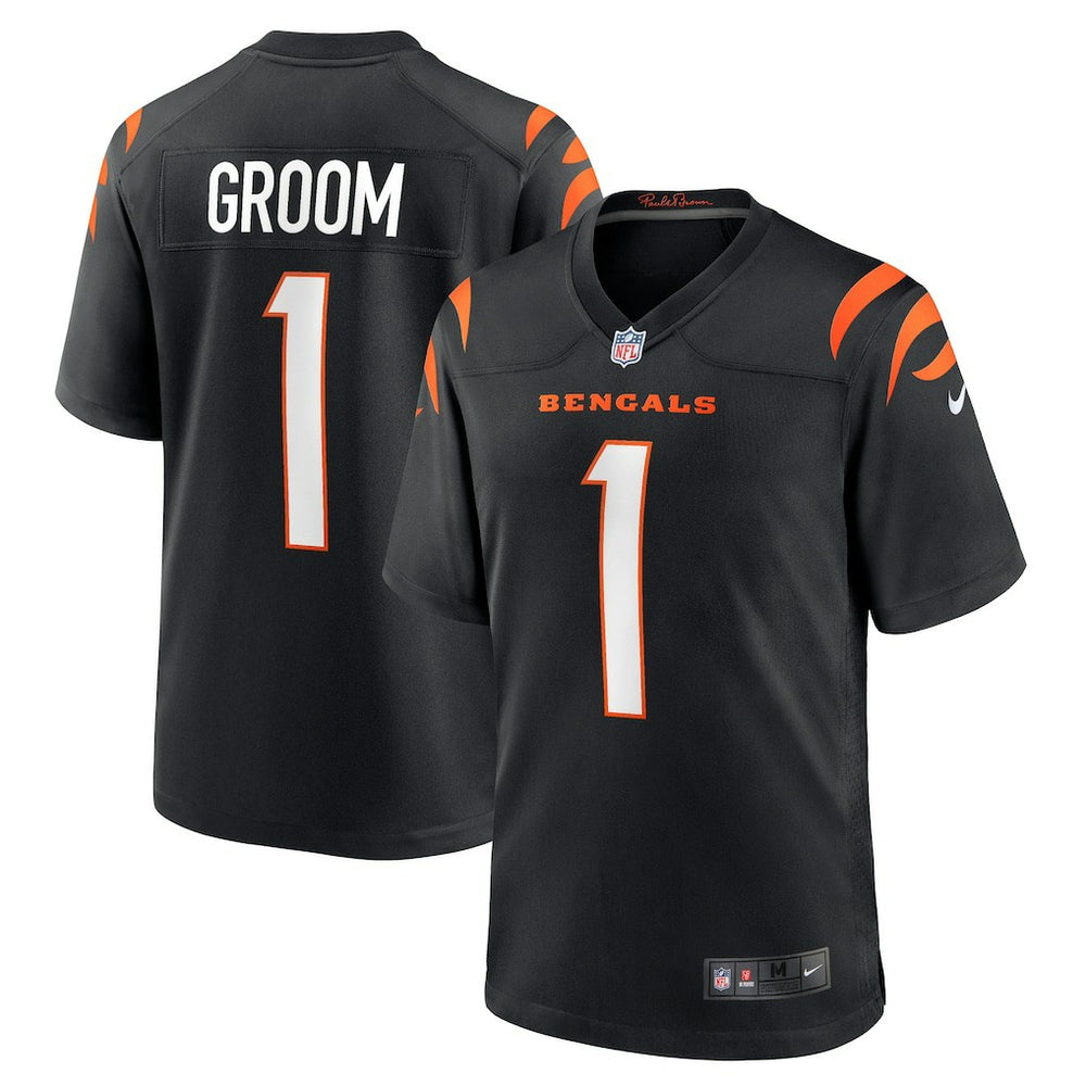 Number 1 Groom Cincinnati Bengals Game Jersey Black | Nike for Sale