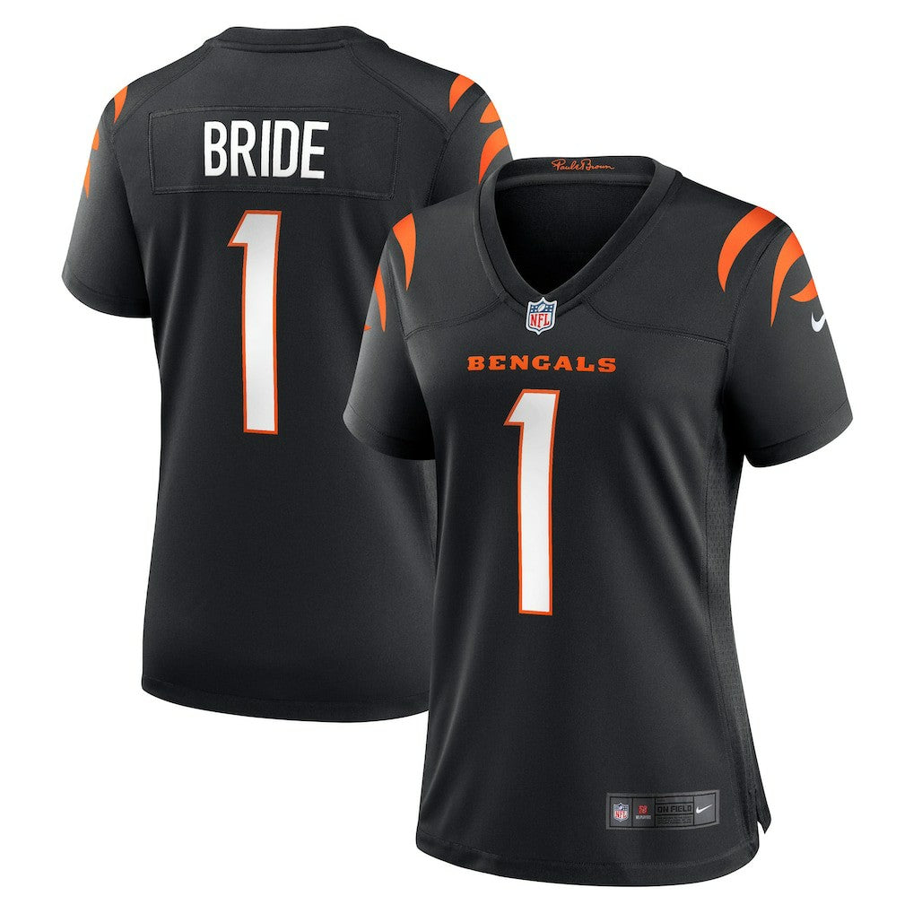 Number 1 Bride Cincinnati Bengals Women's Game Jersey Black | Nike for Sale