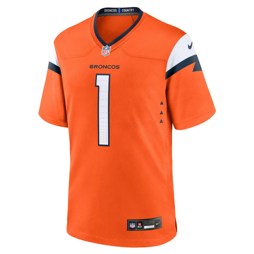 Number 1 Groom Denver Broncos Game Jersey Orange | Nike for Sale